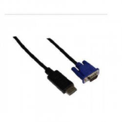 DisplayPort Male to VGA Male cable 30AWG,3M,Black [CAB-DP-VGA-3M] *S*